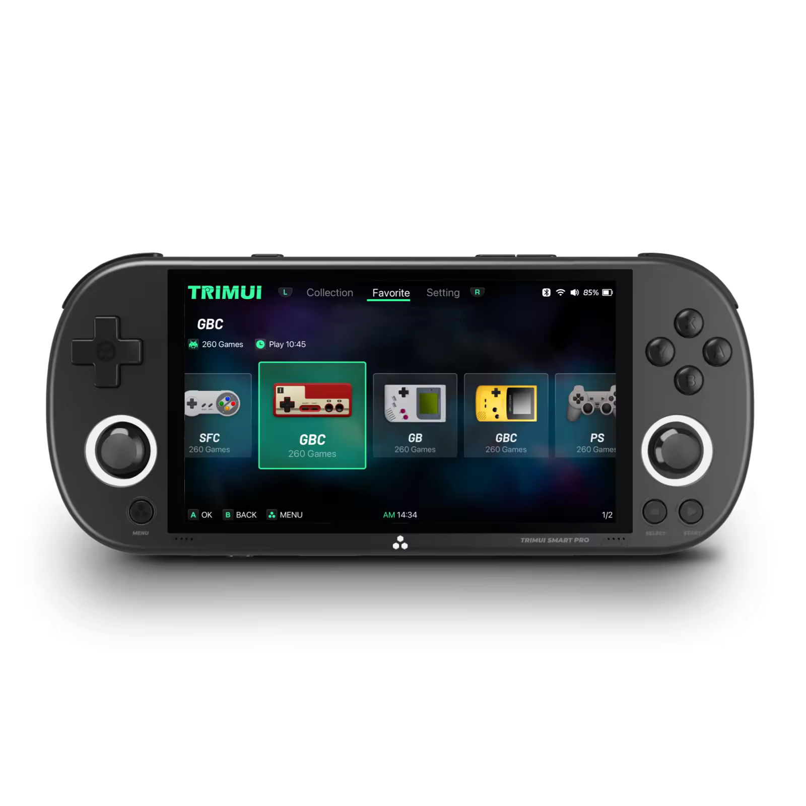 <b>TRIMUI Smart Pro 64GB</b> quad core 1.8GHz, 1GB LPDDR4, 4.96" 1280x720, 5000mAh, Bluetooth, WiFi 5, negru