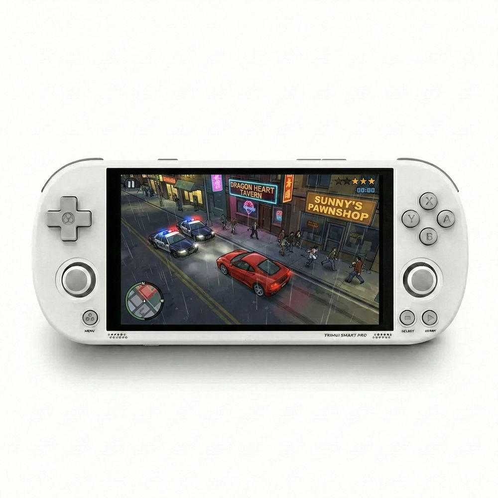 <b>TRIMUI Smart Pro 64GB</b> quad core 1.8GHz, 1GB LPDDR4, 4.96" 1280x720, 5000mAh, Bluetooth, WiFi 5, alb