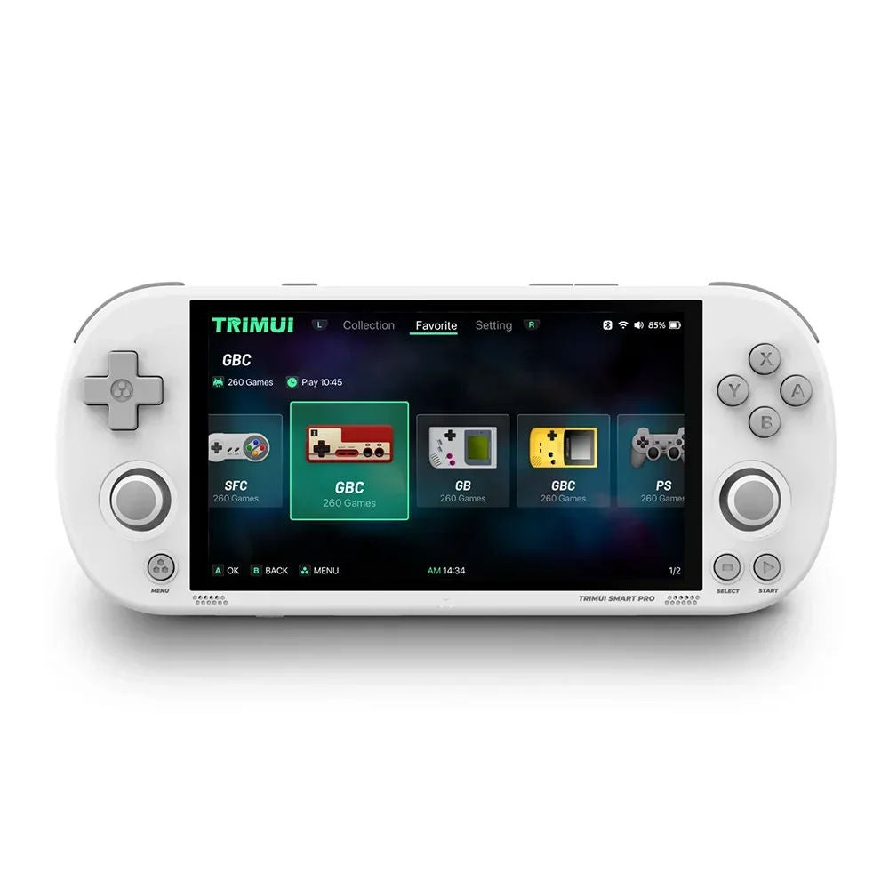 <b>TRIMUI Smart Pro 64GB</b> quad core 1.8GHz, 1GB LPDDR4, 4.96" 1280x720, 5000mAh, Bluetooth, WiFi 5, alb