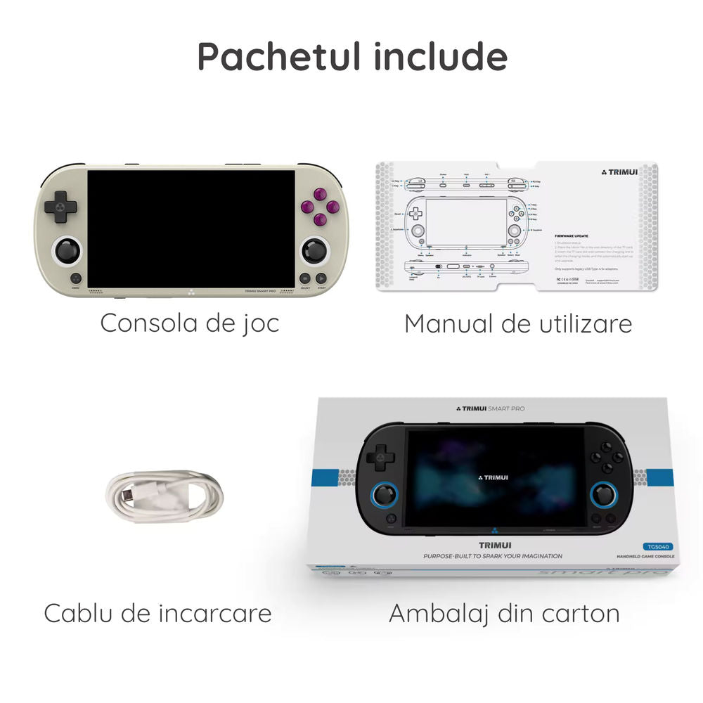 <b>TRIMUI Smart Pro 64GB</b> quad core 1.8GHz, 1GB LPDDR4, 4.96" 1280x720, 5000mAh, Bluetooth, WiFi 5, gri