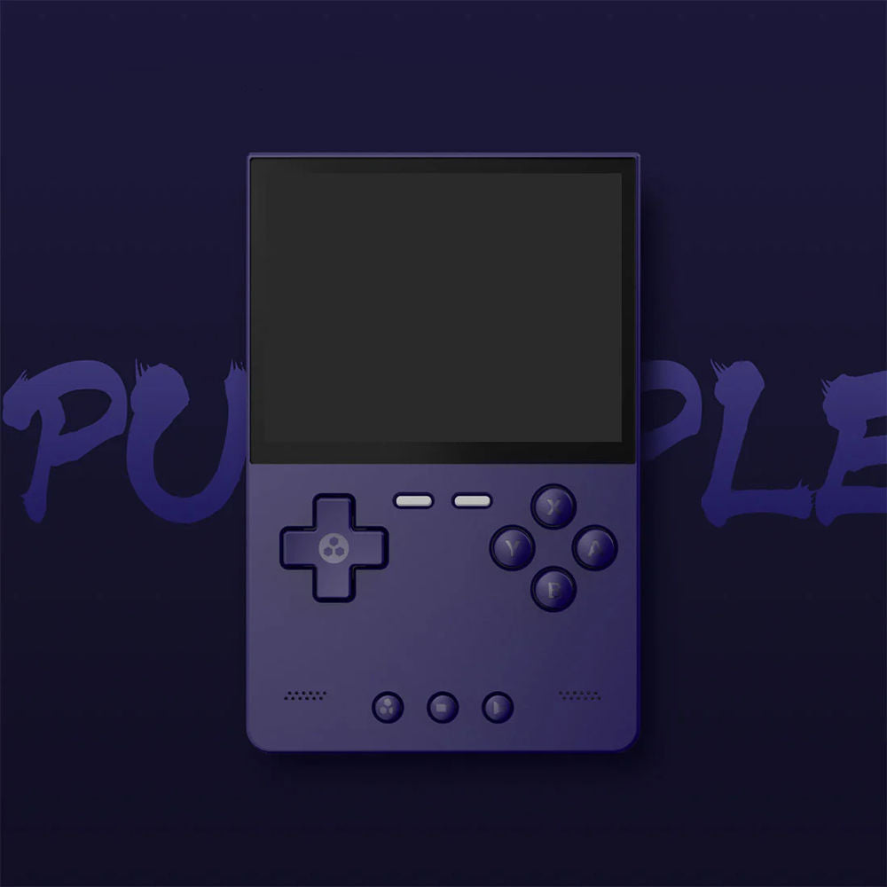 Consola retro portabila TRIMUI Brick 64GB cu jocuri, quad core Cortex-A53 2.0GHz, 1GB RAM, IPS LCD 3.2" 1024x768 4:3, acumulator 3000 mAh, WiFi, Bluetooth, indigo