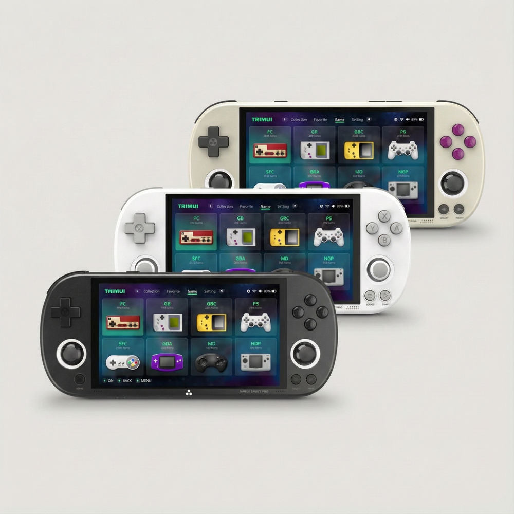 <b>TRIMUI Smart Pro 64GB</b> quad core 1.8GHz, 1GB LPDDR4, 4.96" 1280x720, 5000mAh, Bluetooth, WiFi 5, alb